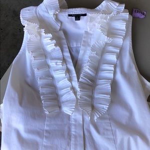 Tuxedo dress shirt sleeveless